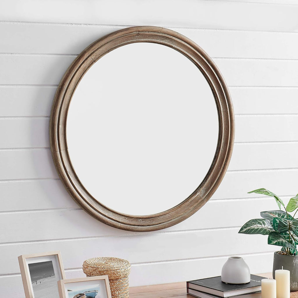 White Farmhouse Mirror Z50642