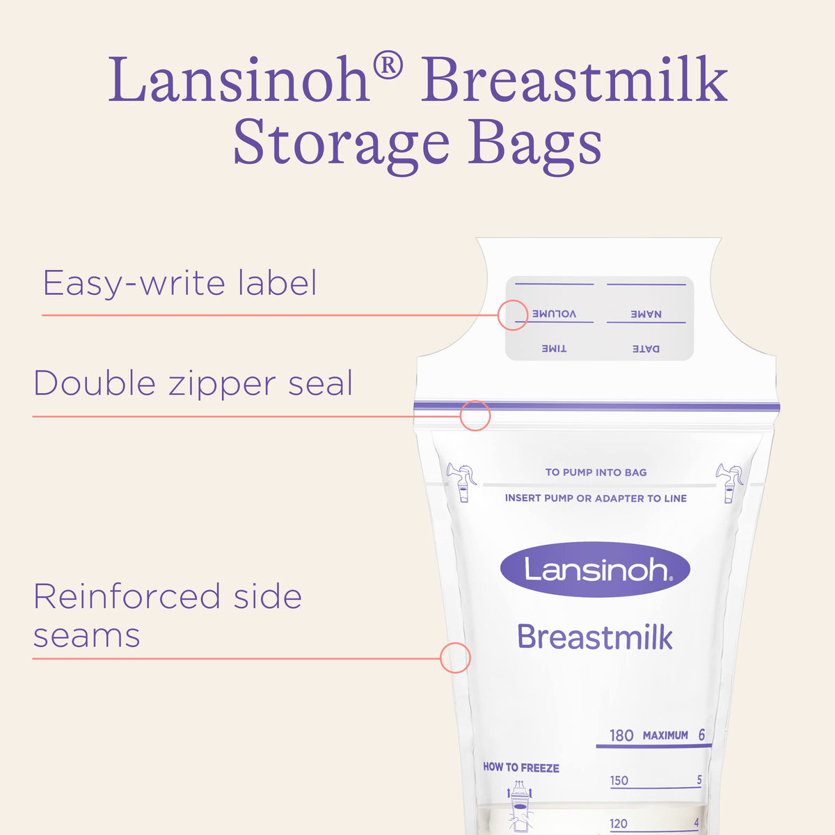 100 Ct Breastmilk Storage Bags L13705