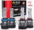 H11 Low Beam HB3/9005 High Beam LED Bulbs Combo Kits, Xenon White (4 Packs, 2 Sets) N52197