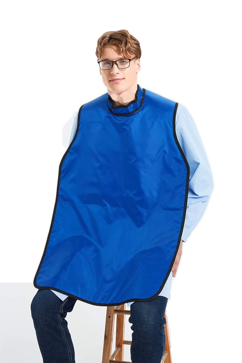 Dental X-Ray Apron with Thyroid Shield Collar, 0.3mm Lead, Grey I859882