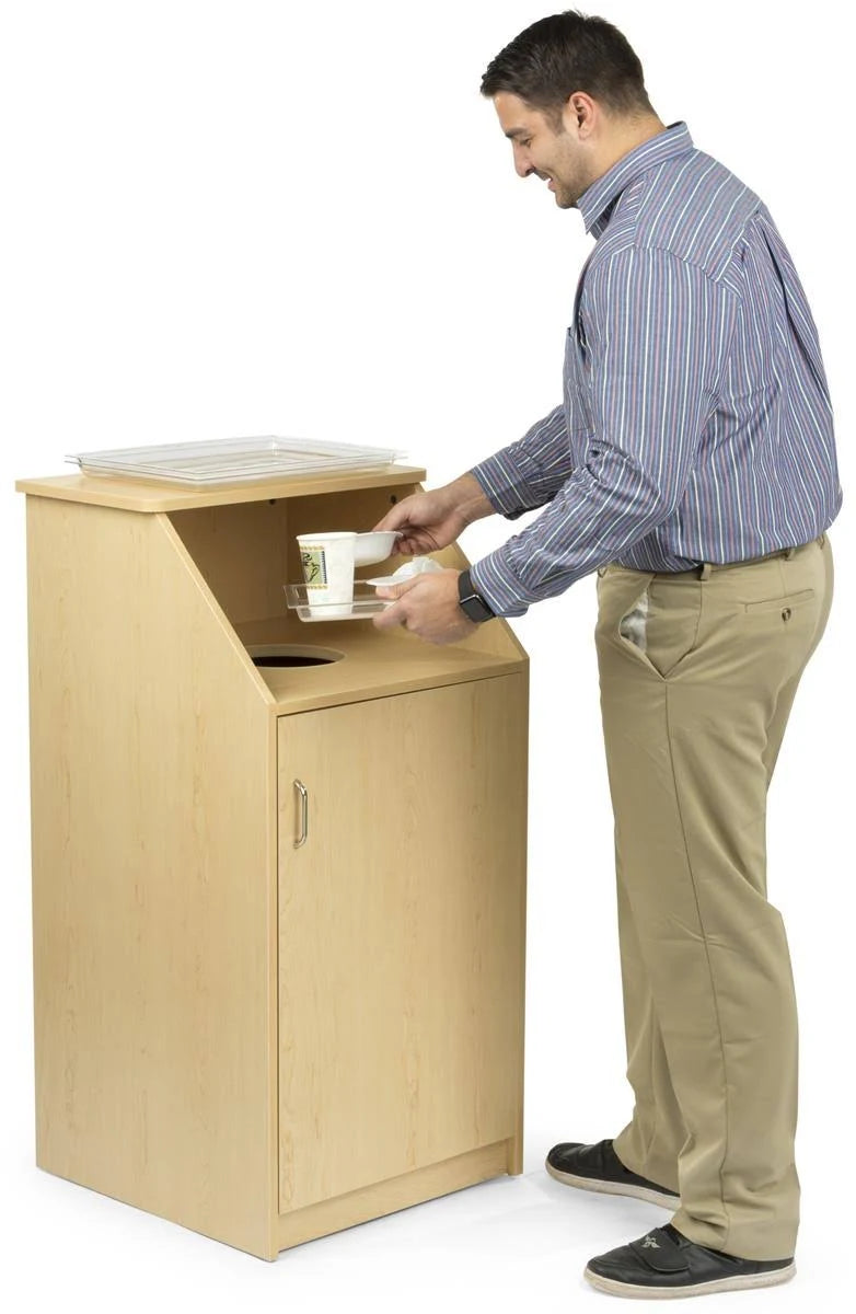 Maple Circular Opening 36 gal Trash Receptacle B917766