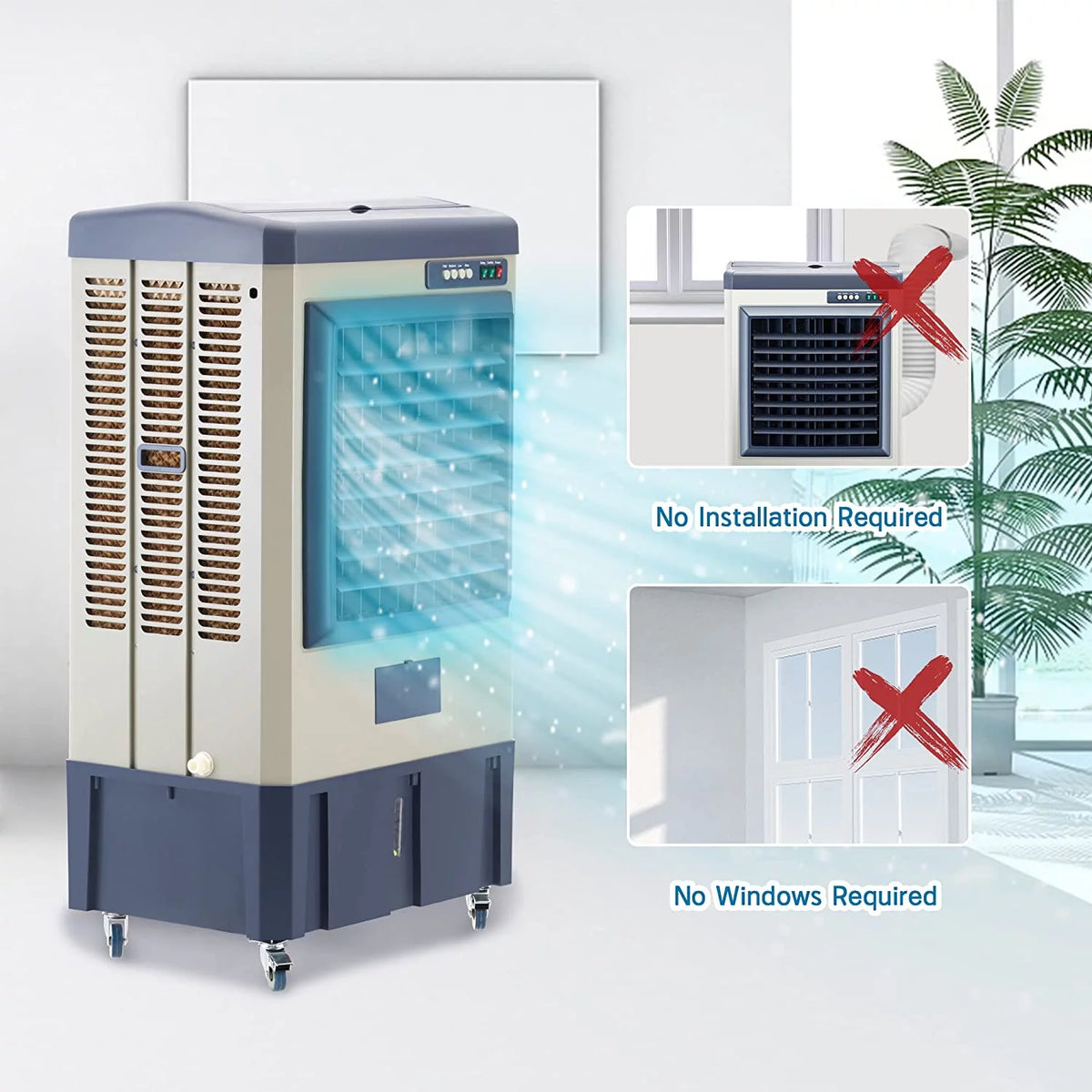 3531 CFM Portable Evaporative Cooler with 10.6-Gallons Water Tank X8198