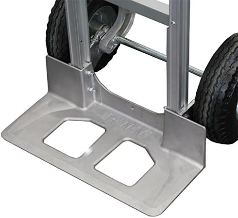 Aluminum Hand Truck with 18 Nose Plate and Pneumatic Wheels H251200