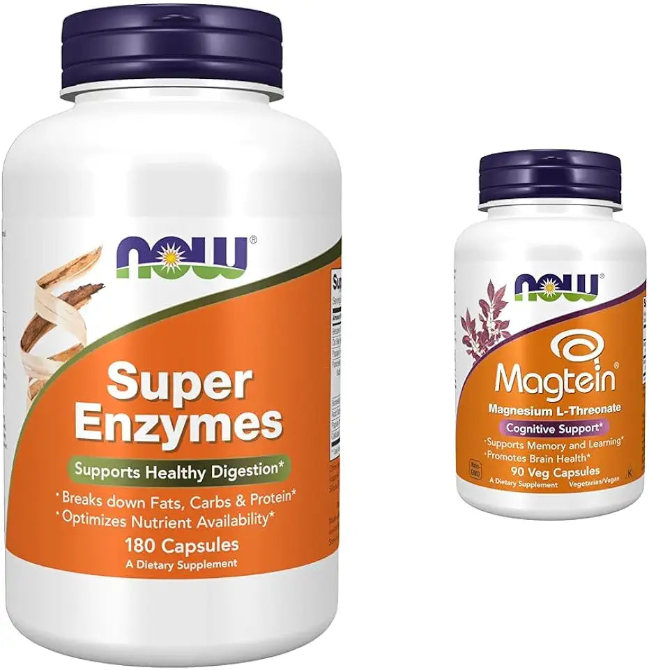 180 Capsules Super Enzymes and 90 Veg Capsules Magnesium I1768