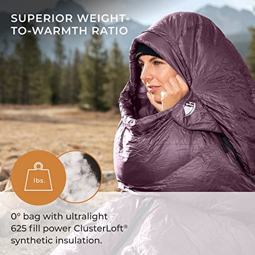 0°F Synthetic Mummy Sleeping Bag with Compression Stuff Sack J7289