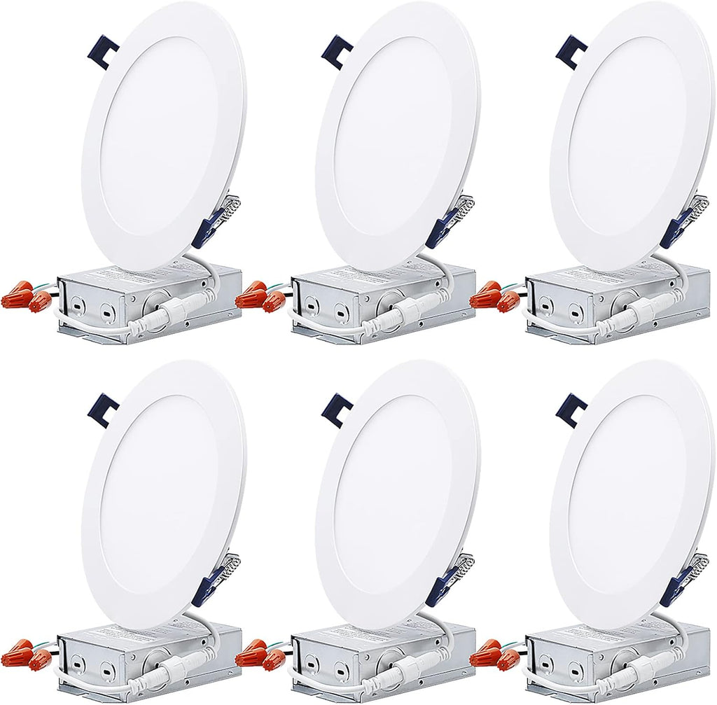 4 Inch 10.5W Ultra-Thin LED Recessed Light, Pack of 6 S45667