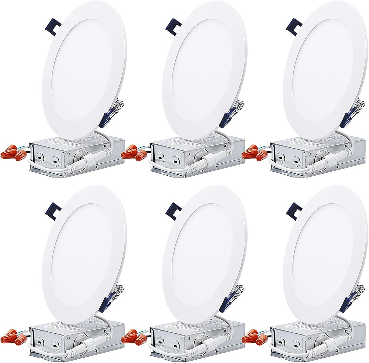 4 Inch 10.5W Ultra-Thin LED Recessed Light, Pack of 6 S45667