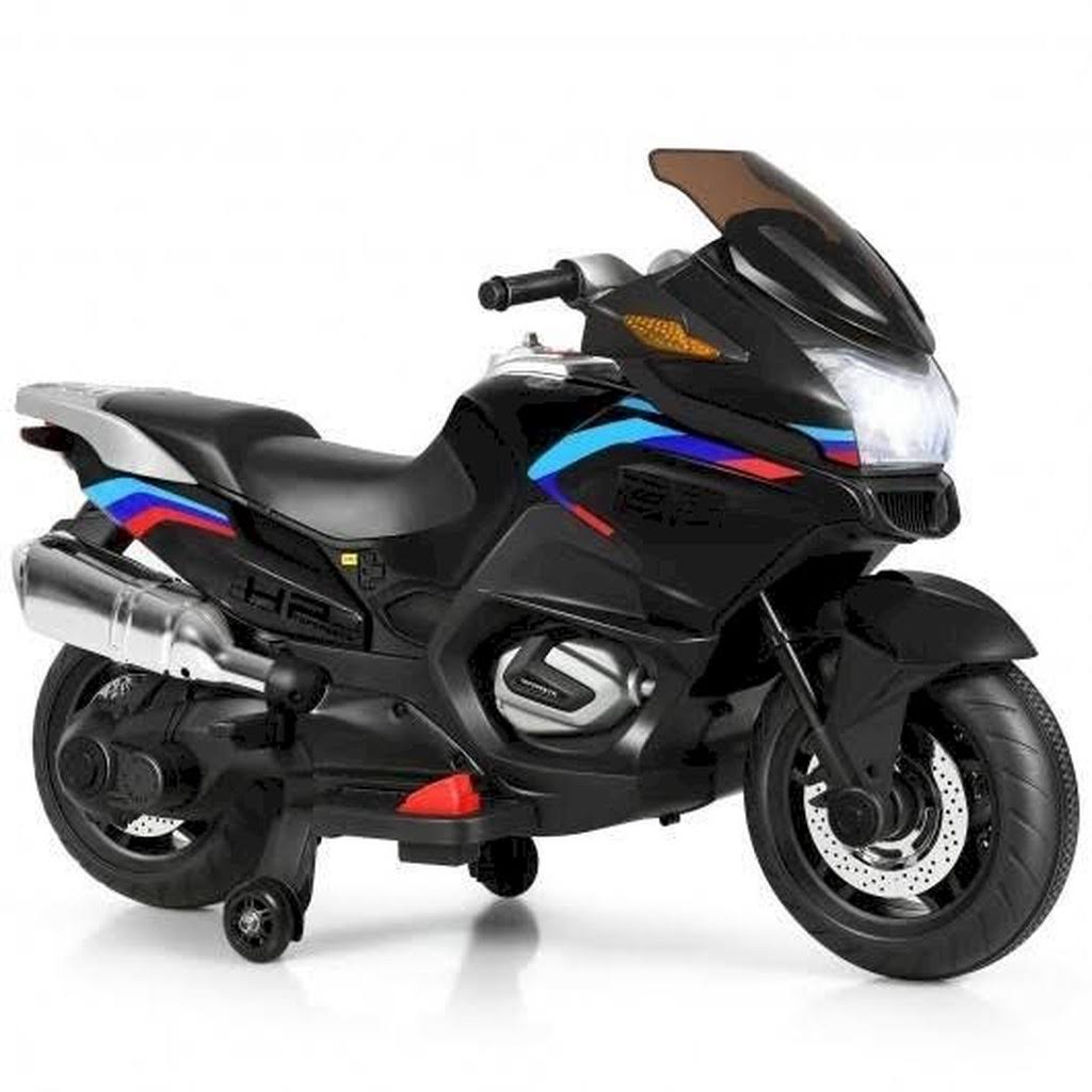 12V Kids Ride on Motorcycle Electric Motor Bike Black Y793622