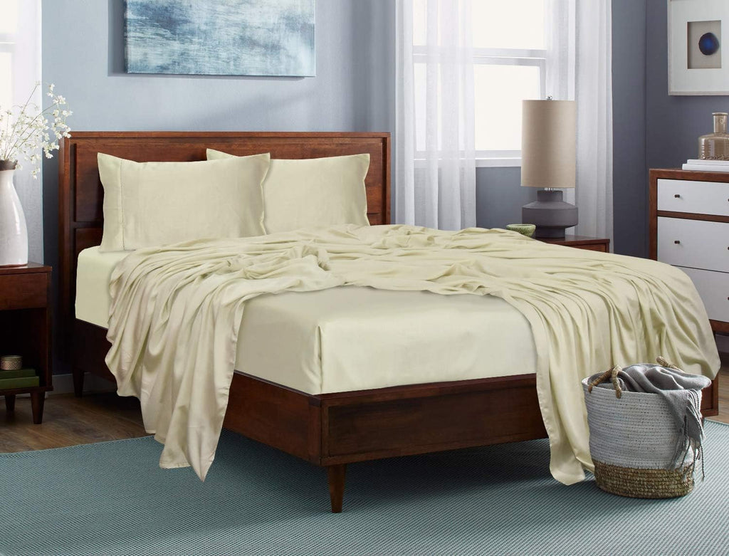 100% Tencel Lyocell Bed Sheets Set 5PC Split King Taupe T37650