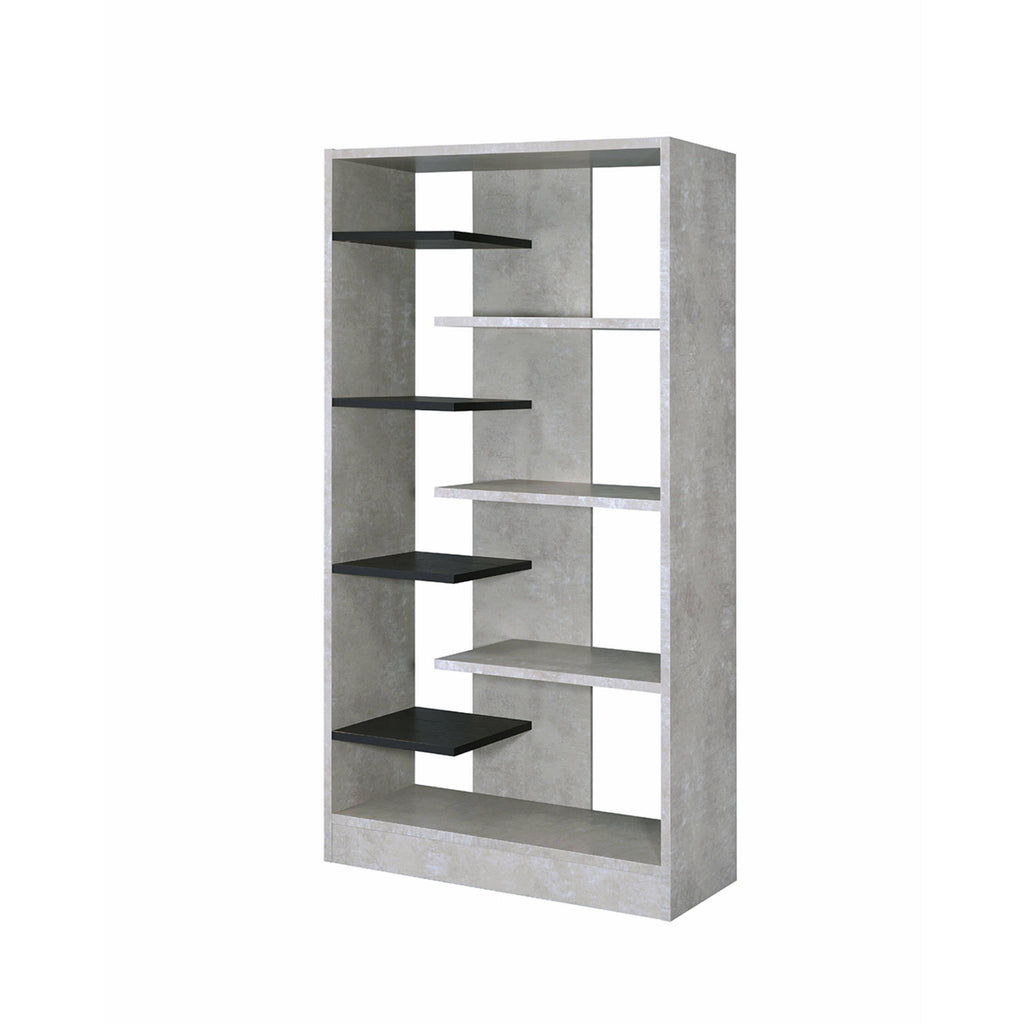 Faux Concrete Black Bookshelf F477