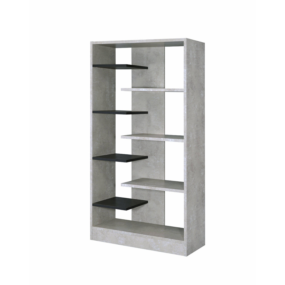 Faux Concrete Black Bookshelf F477