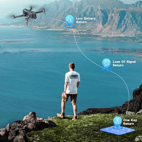 4K UHD Drone with Camera, 52 Mins Fly Time 2 Batteries, GPS Auto Return G92149