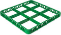 9 Compartment Glass Rack Extender, Green, Pack of 6 E3206