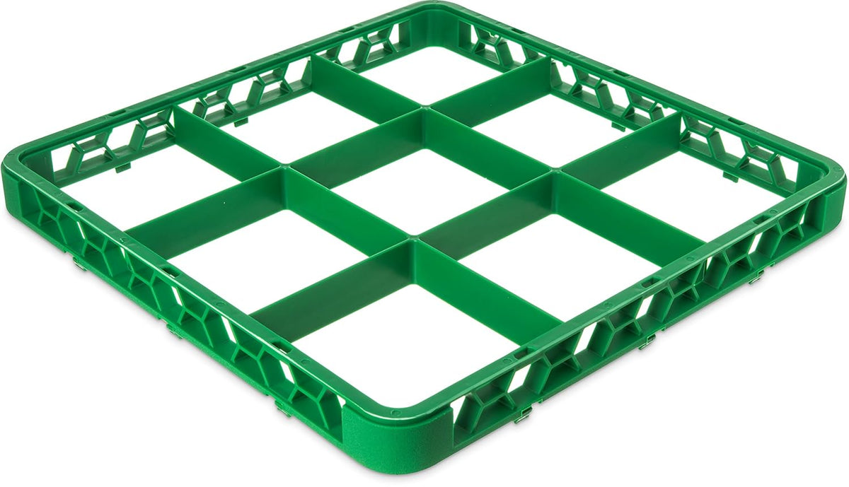9 Compartment Glass Rack Extender, Green, Pack of 6 E3206
