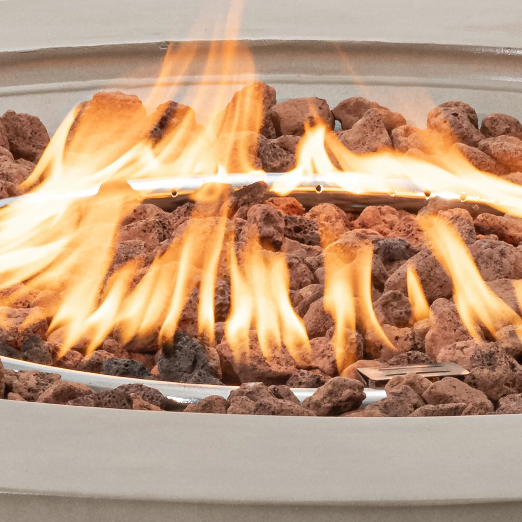 40.5 inch Round Grey Propane Fire Pit Table K86149