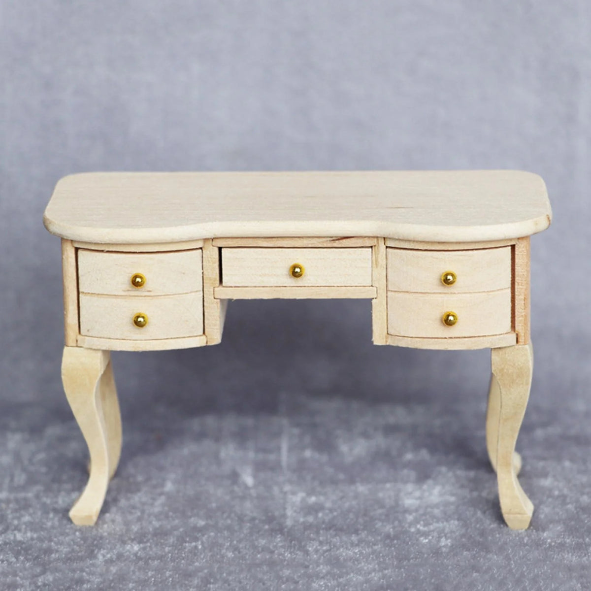 Unpainted Wooden 1:12 Dollhouse Miniature Desk Y914