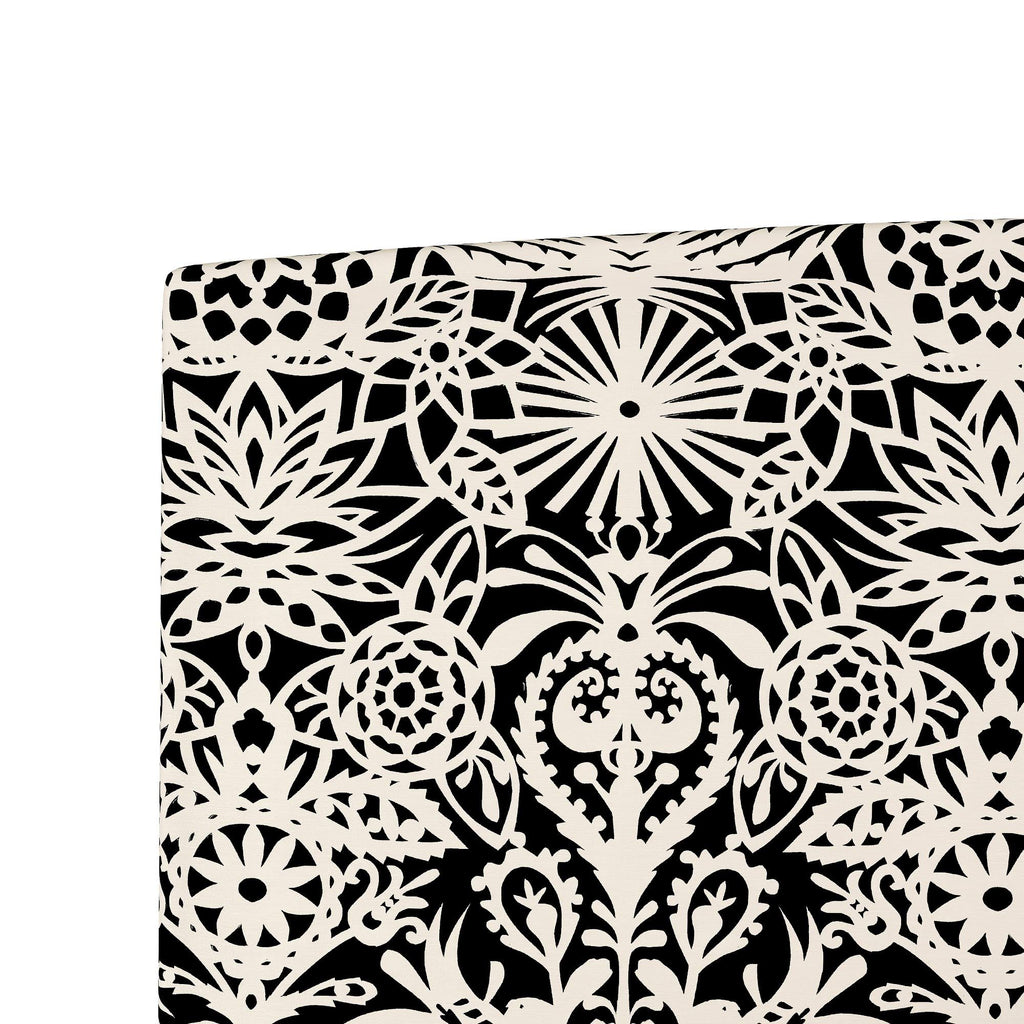 Upholstered Headboard Black White J236554