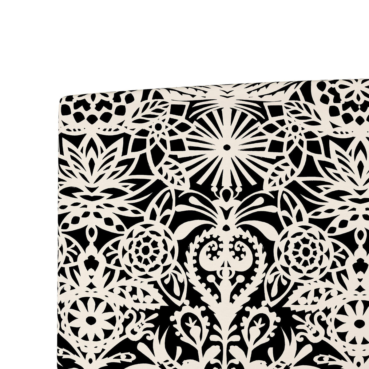 Upholstered Headboard Black White J236554
