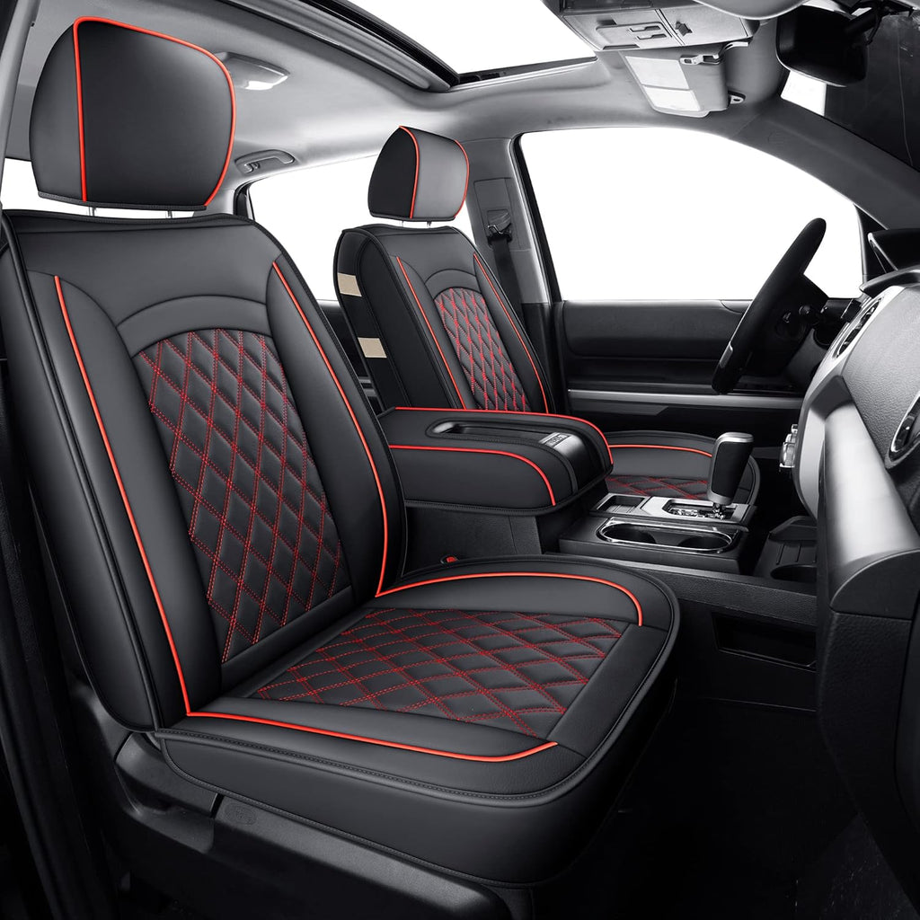 Black Faux Leather Seat Covers B6426