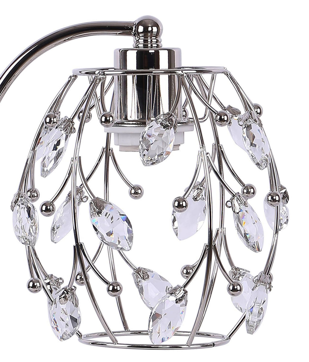 Polished Nickel Task Lamp with Crystalline Metal Shade (2-Pack) B327054