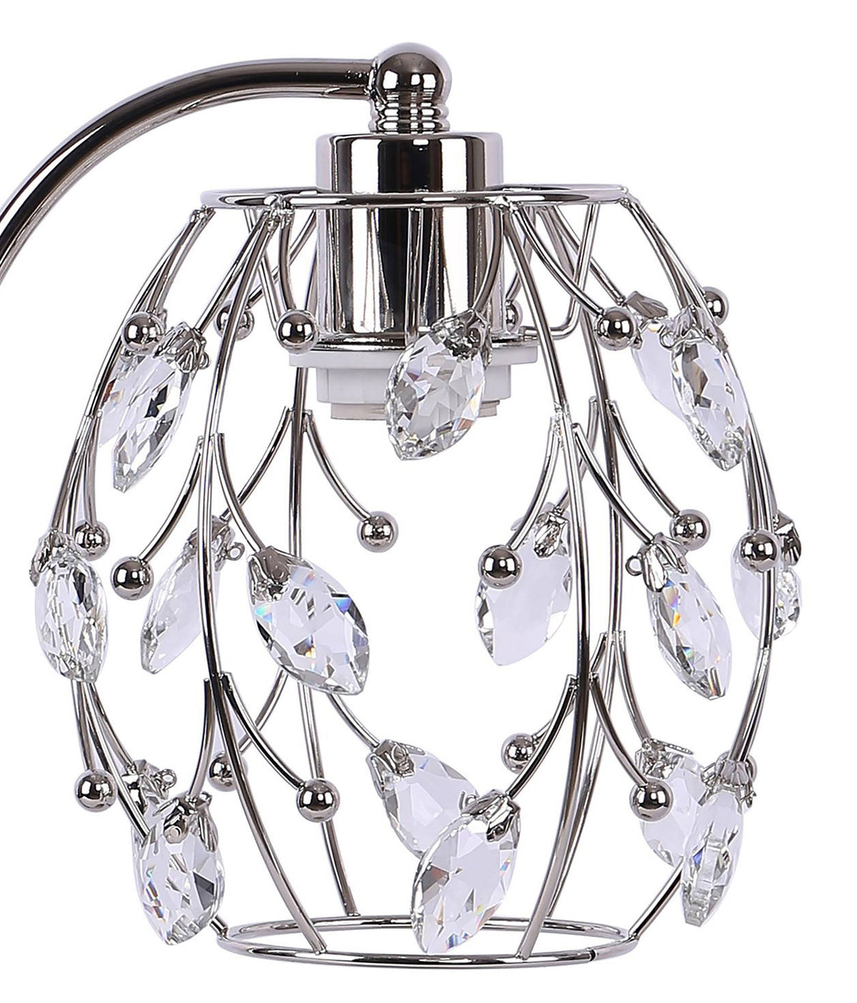 Polished Nickel Task Lamp with Crystalline Metal Shade (2-Pack) B327054