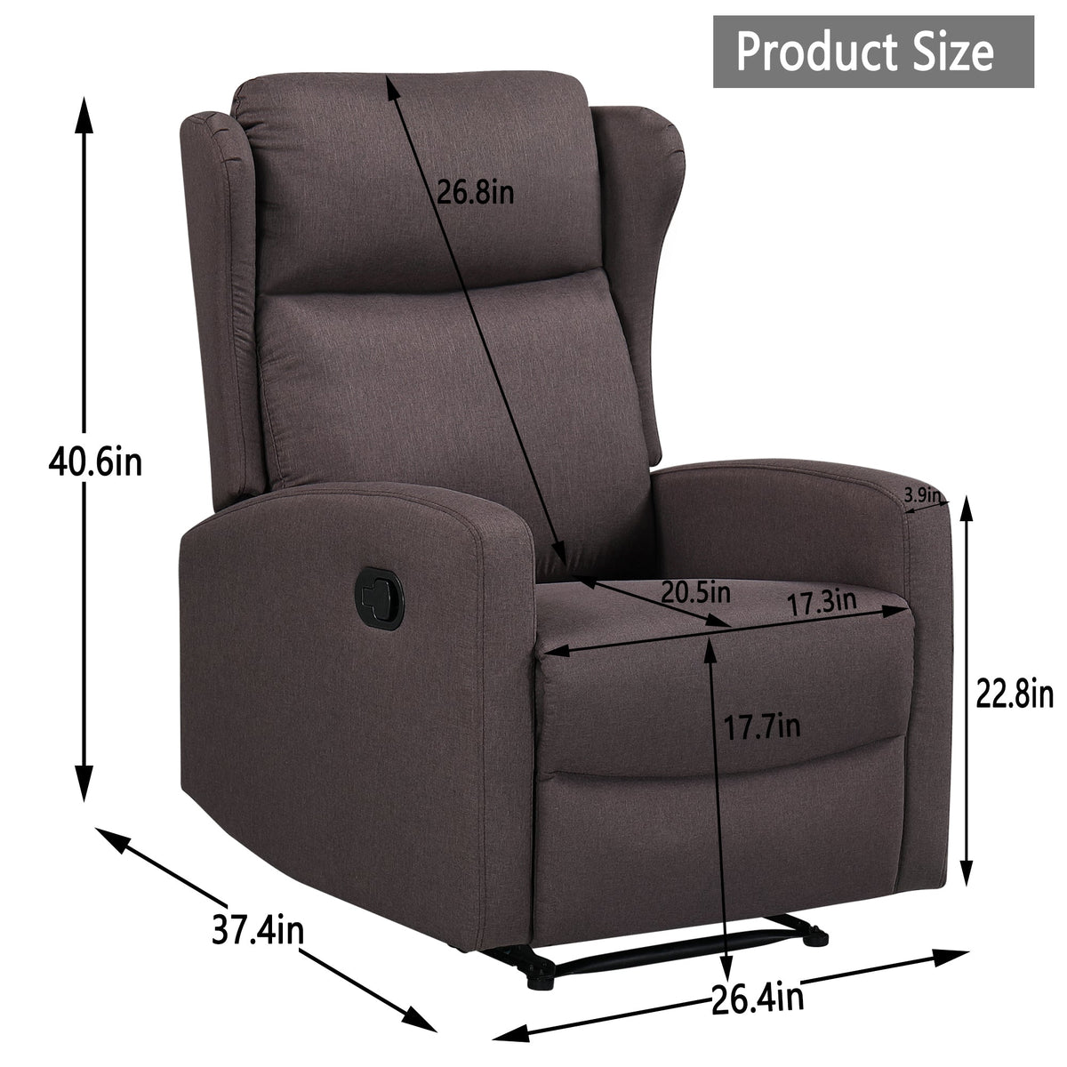 Brown Recliner Sofa Chair N904