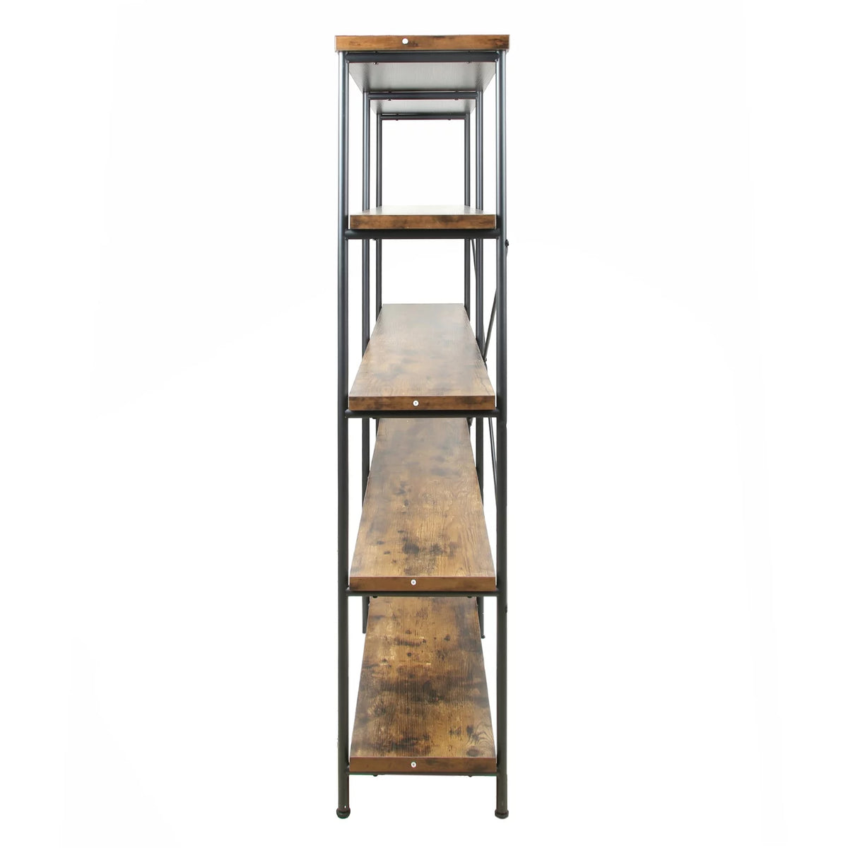 4-Shelf Metal and Wood Bookcase O537285