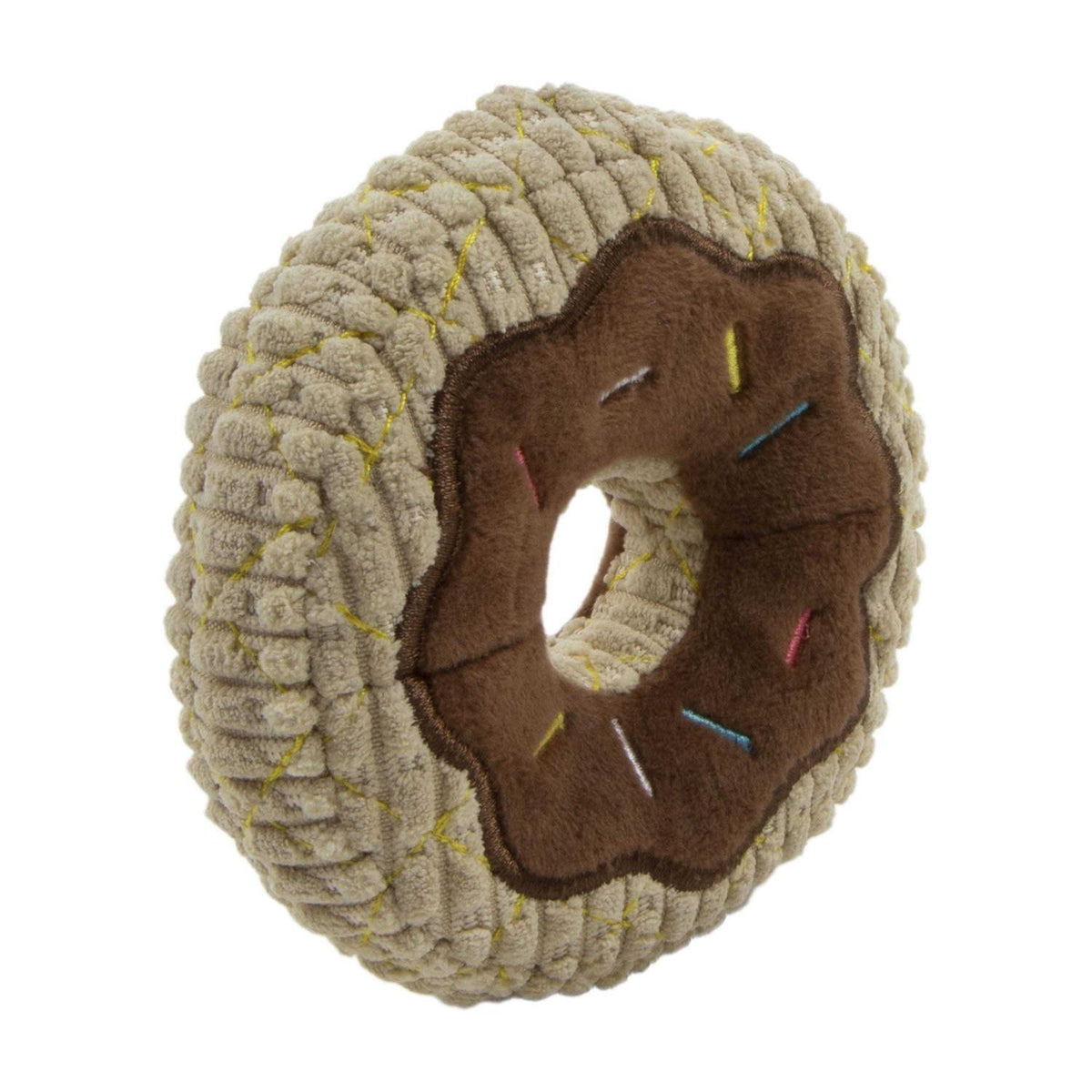 Donut Squeaky Plush Dog Toy J467342