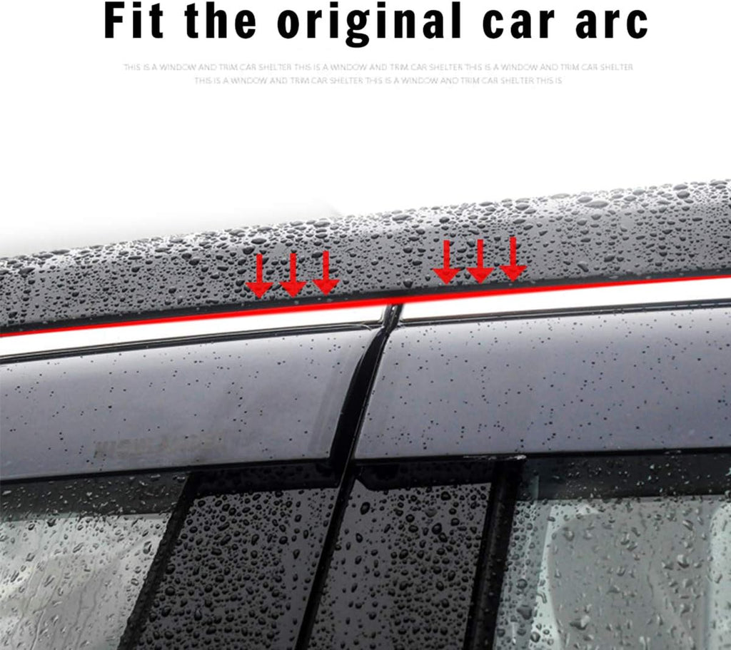 Smoke Side Window Deflectors for Audi A3 Sedan U4059