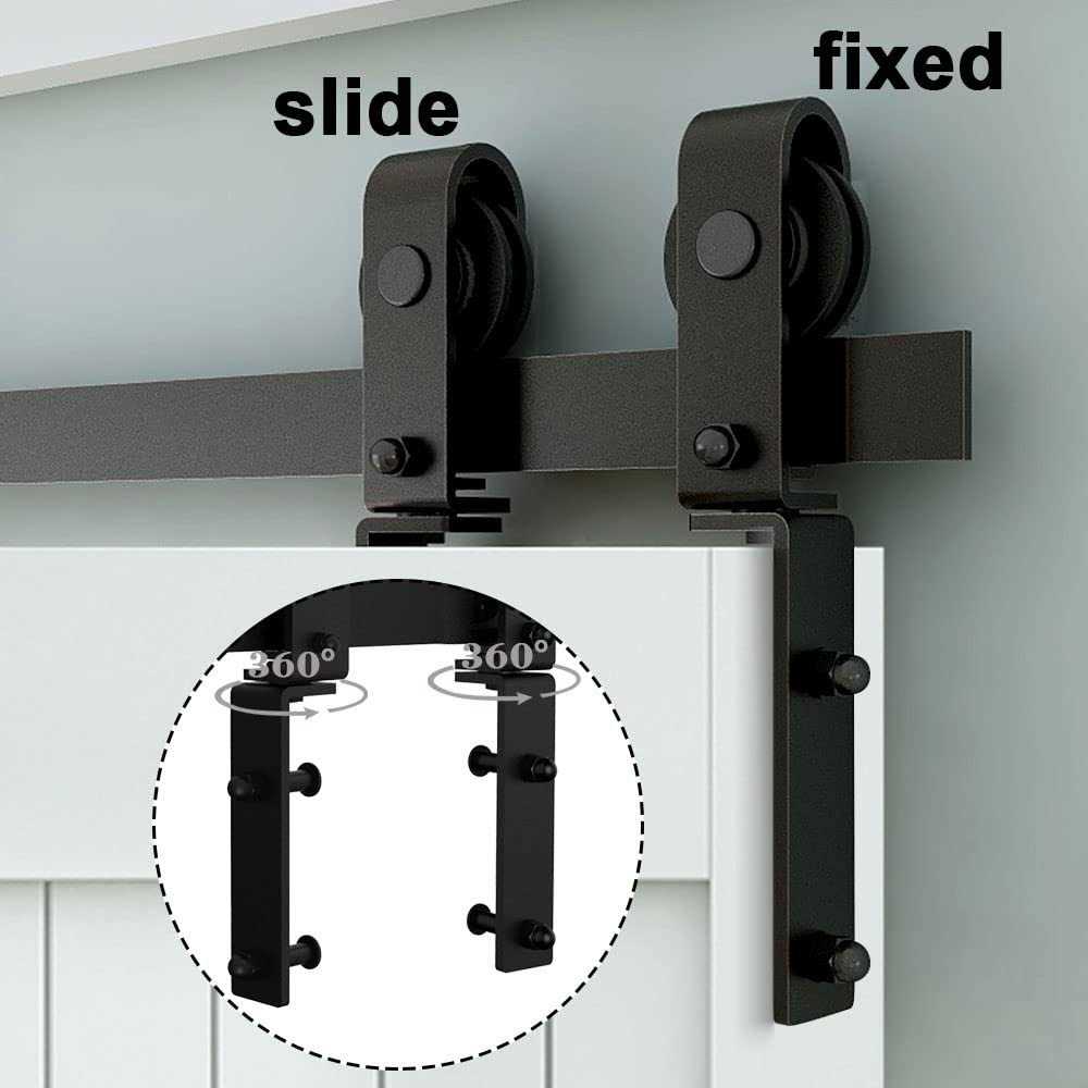 Bi-folding Sliding Barn Door Hardware Kit for 4 Doors C874707