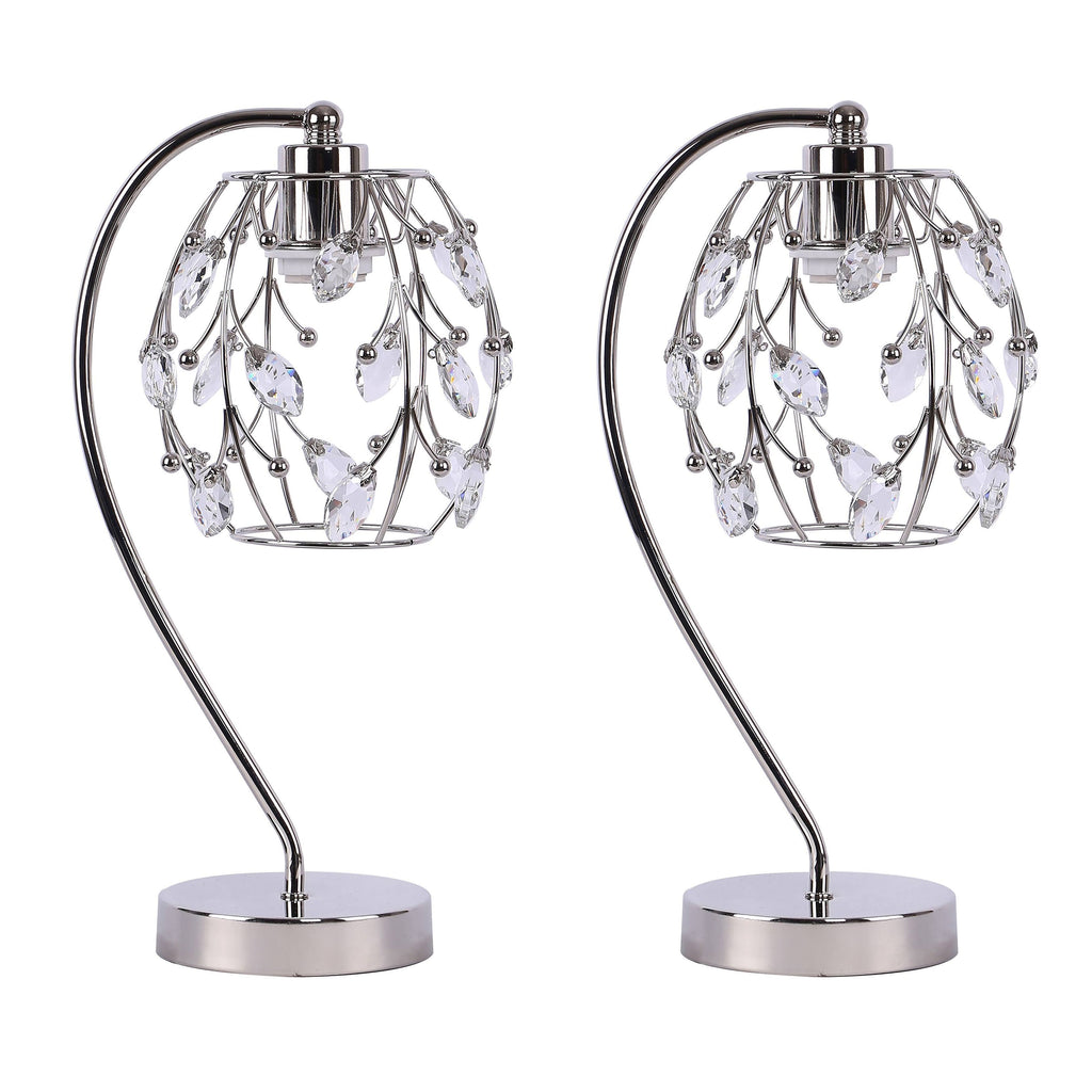 Polished Nickel Task Lamp with Crystalline Metal Shade (2-Pack) B327054