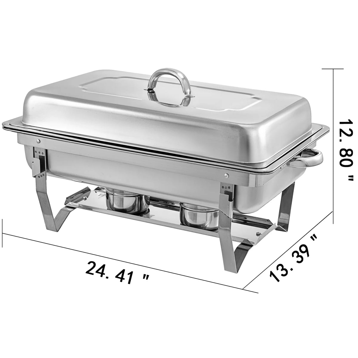 9L Stainless Steel Full Size Rectangular Chafing Dish 4 Packs G43821