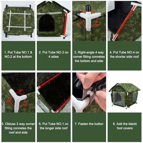 Weatherproof Outdoor Cat House with Mat I55370