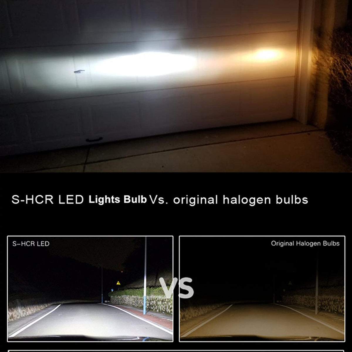 H11 Low Beam HB3/9005 High Beam LED Bulbs Combo Kits, Xenon White (4 Packs, 2 Sets) N52197