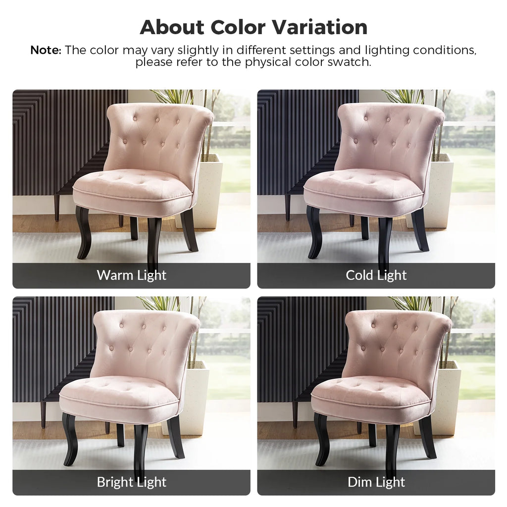 Velvet Tufted Wingback Chair Set of 2 Z481