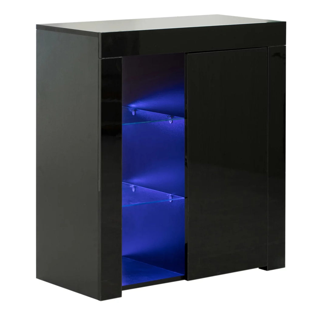 Living Room Side Storage Cabinet with LED Q900109