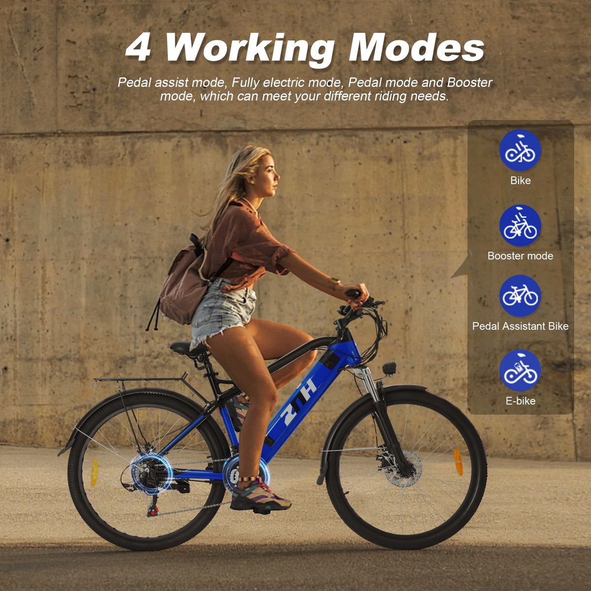 350W 26 Orange Electric Mountain Bike 21 Speed W6284