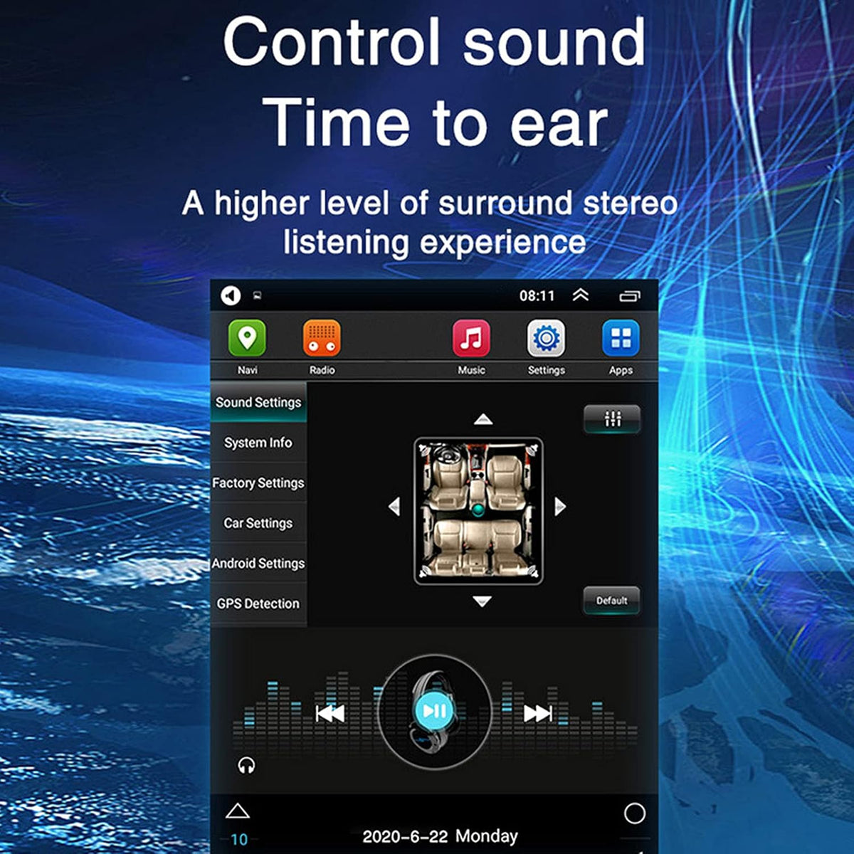 9.7in Car Radio Stereo Bluetooth MP5 Navigation A43121