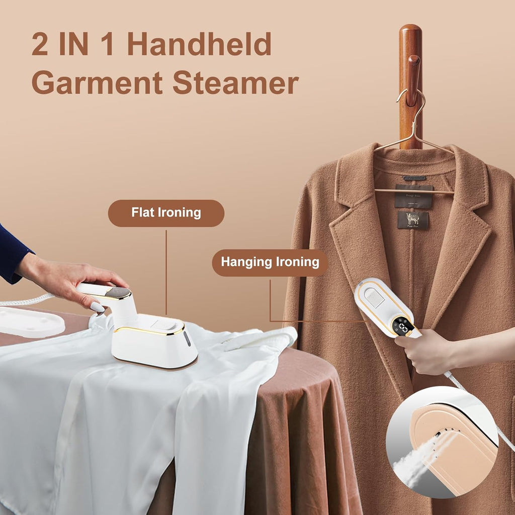 1300W Portable Handheld Clothes Steamer with LCD Screen U605099