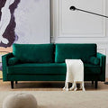 Green Velvet Square Arm Sofa V36757
