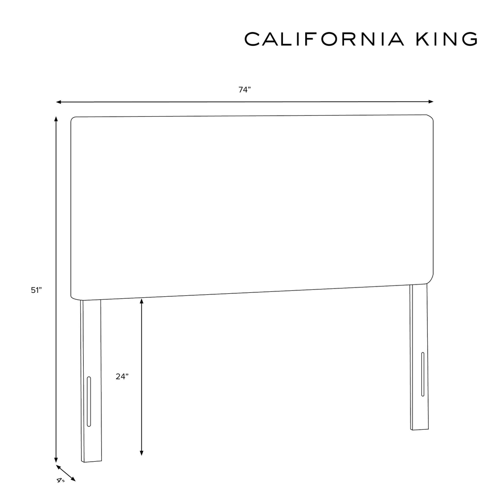 Upholstered Headboard Black White J236554