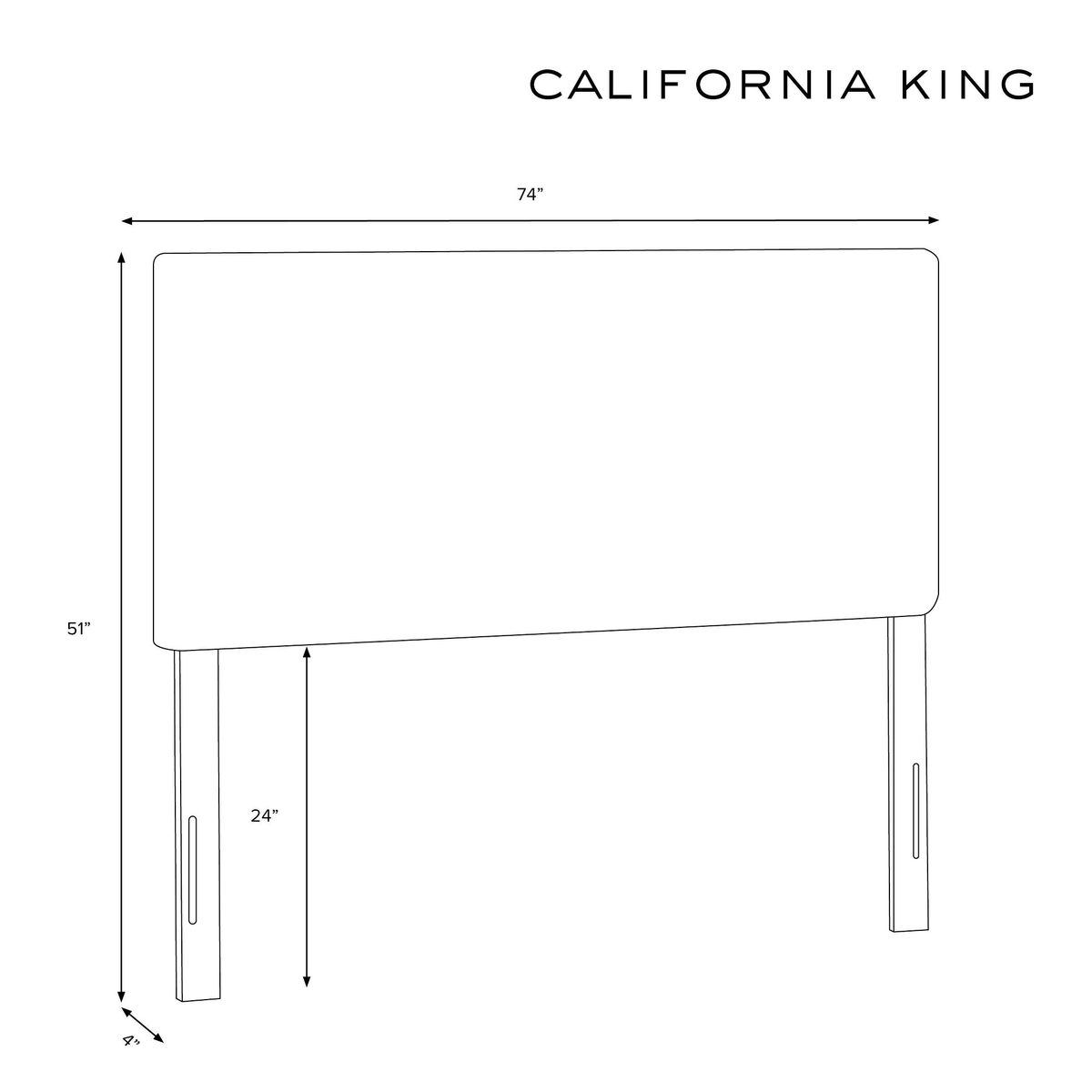 Upholstered Headboard Black White J236554