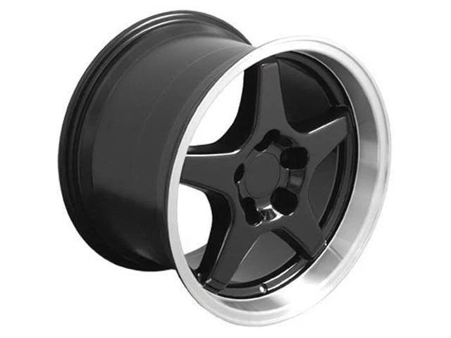 17x11 Black Rim with Machined Lip E37908