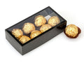 6 PK Clear Rectangle Candy Boxes with Black Trim Y6544