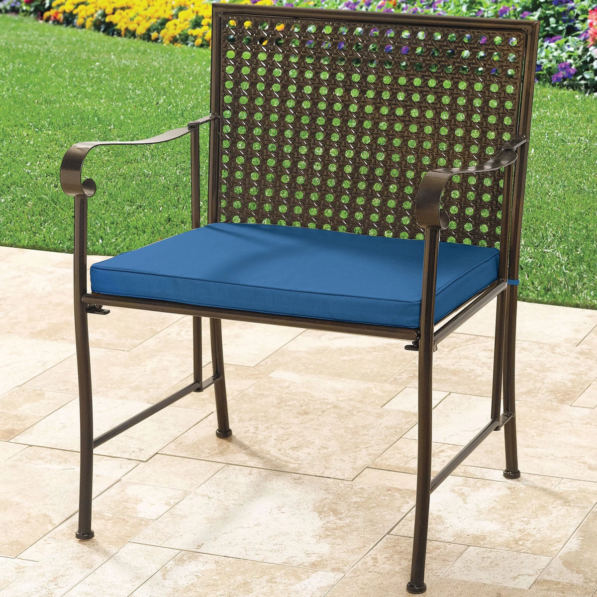 Blue Folding Chair With Cushion T993