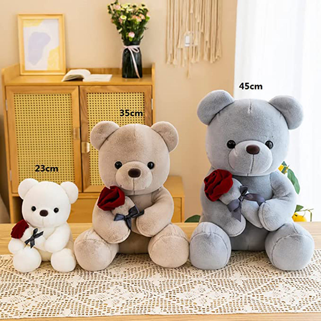 Teddy Bear with Rose Stuffed Animal Plush Toy S940