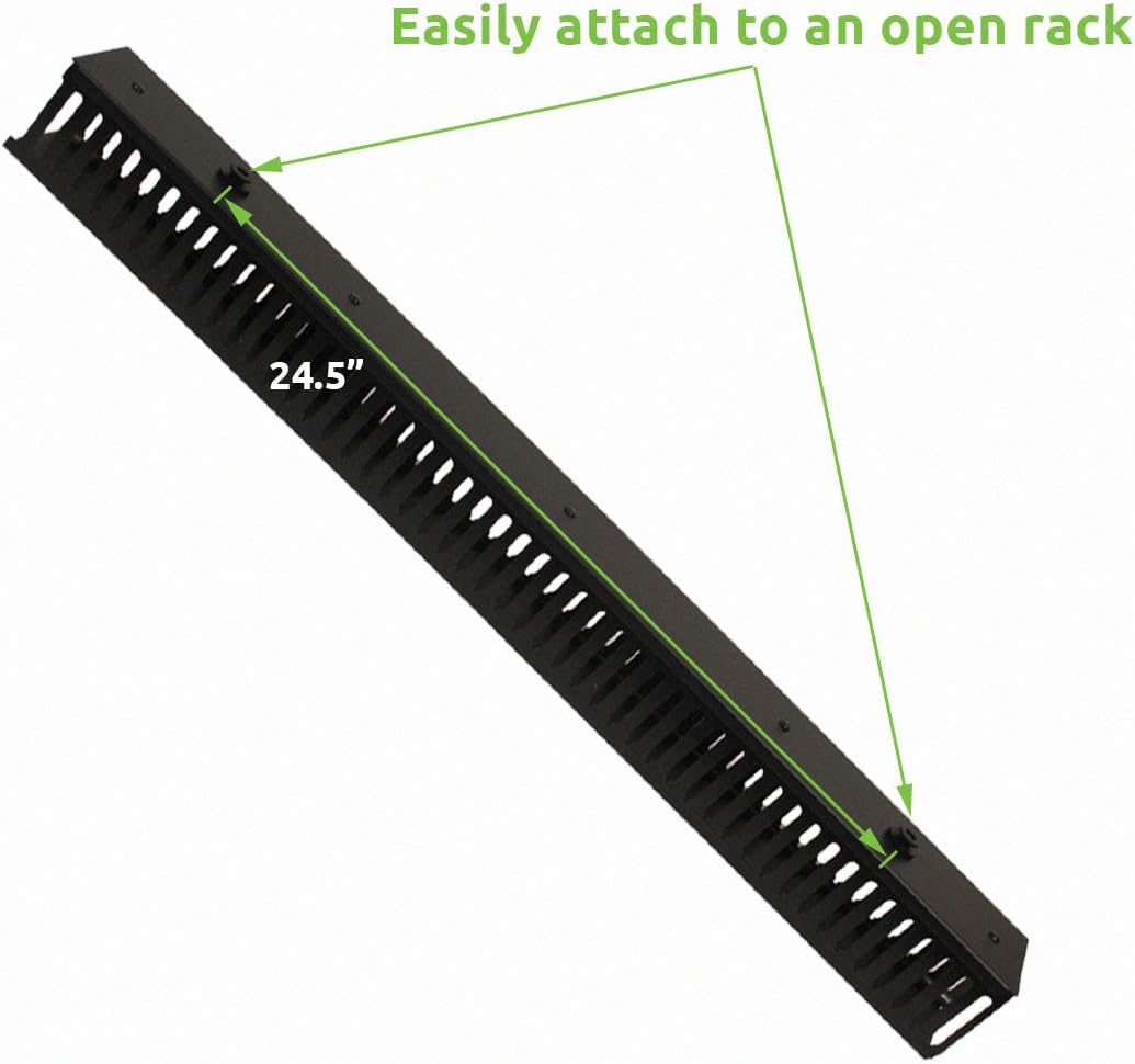 1 Channel Steel Vertical Duct Cable Manager 68 Inches C954