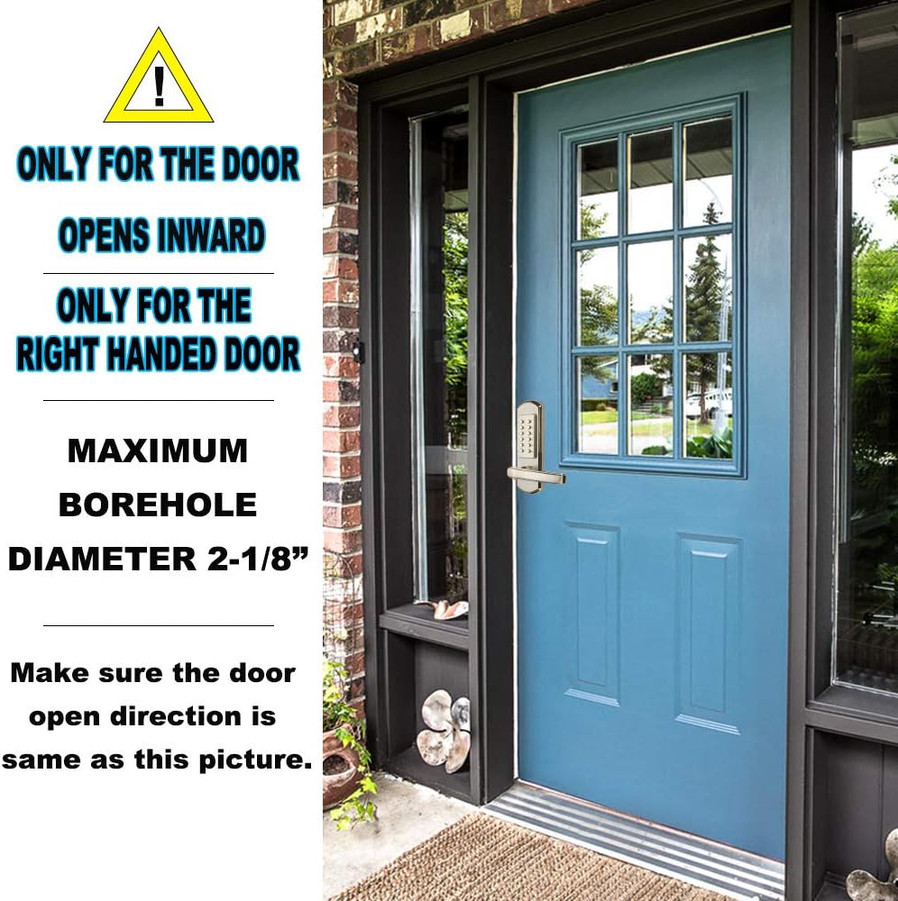 Keyless Mechanical Combination Door Lock Stainless Steel 304 Q694
