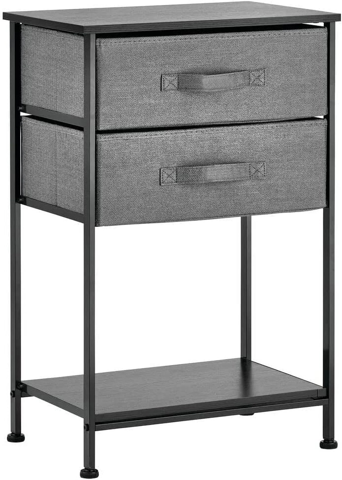 Charcoal Gray 2 Drawer Storage Dresser B696543