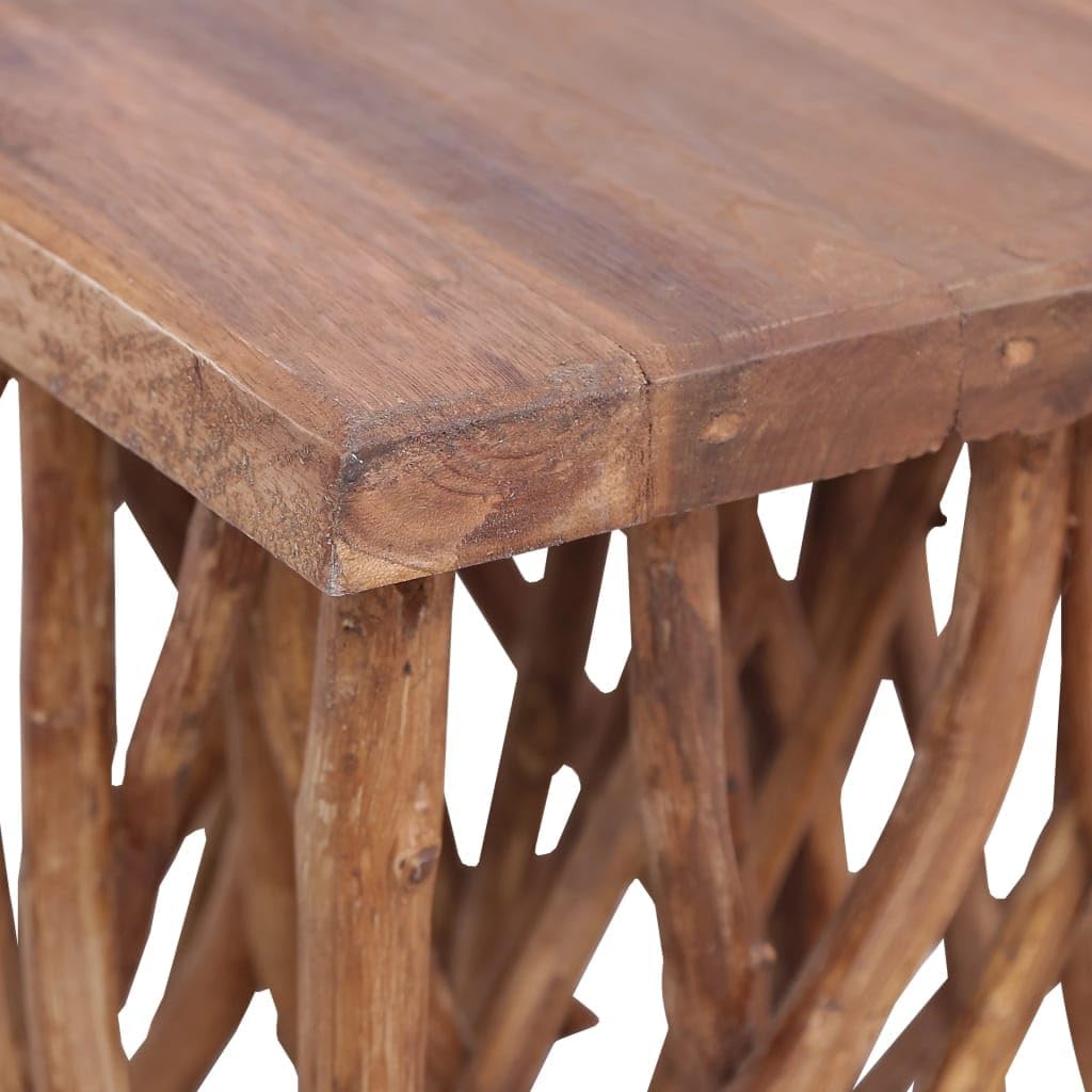Solid Wood Coffee Table with Log Legs H31003